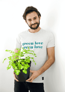 T-Shirt Green Love by La Gentle Factory - The Frenchie Gardener